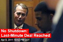 No Shutdown: Last-Minute Deal Reached