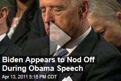 Biden Appears to Nod Off During Obama Speech