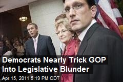 Democrats Nearly Trick GOP Into Legislative Blunder