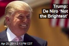Trump: De Niro ‘Not the Brightest’