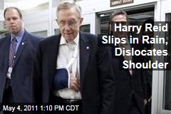 Harry Reid Slips in Rain, Dislocates Shoulder